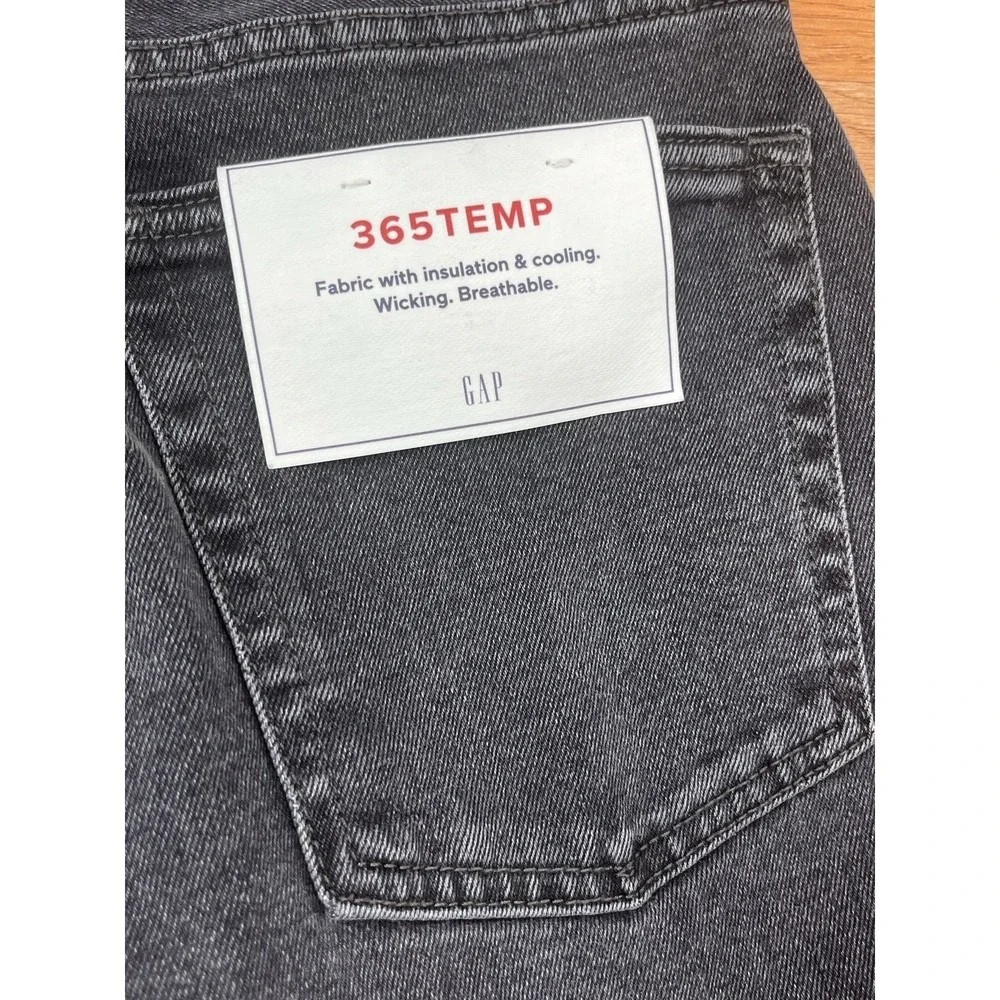 Gap 365Temp Straight Leg Performance Men's Jeans in Black 30 x 32 NEW